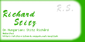 richard stitz business card